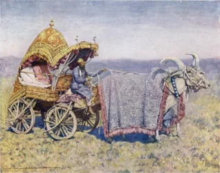 Un chariot à bœufs natif de Bikanir